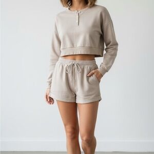 Princess Polly Cream Textured Set